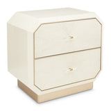 La Rachelle Medium Champagne 2-drawer Nightstand from Michael Amini - Luna Furniture