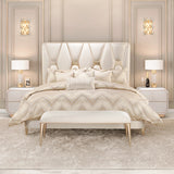 La Rachelle Medium Champagne 2-drawer Nightstand from Michael Amini - Luna Furniture