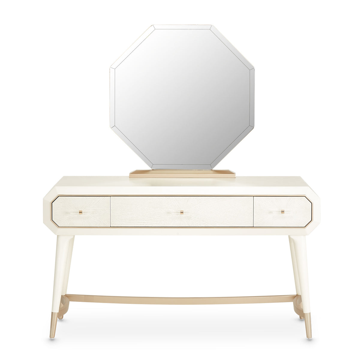 La Rachelle Medium Champagne Vanity Mirror from Michael Amini - Luna Furniture