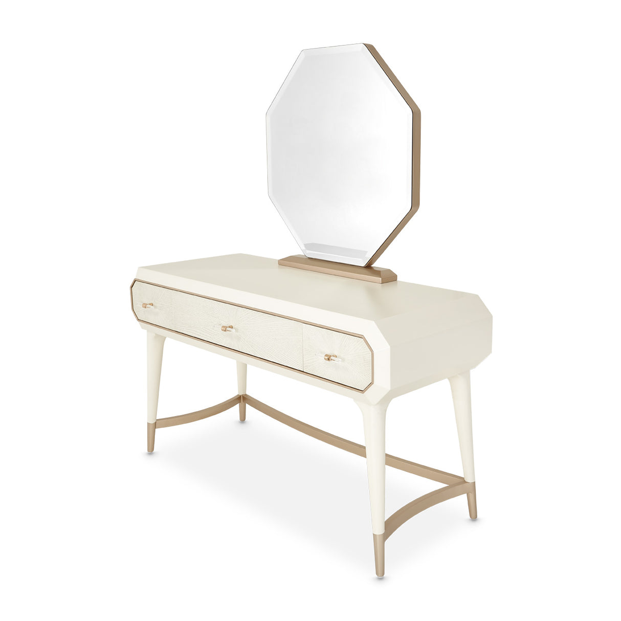 La Rachelle Medium Champagne Vanity Mirror from Michael Amini - Luna Furniture