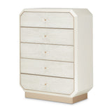 La Rachelle Medium Champagne 5-drawer Chest from Michael Amini - Luna Furniture