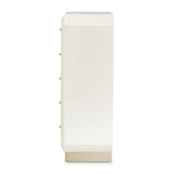 La Rachelle Medium Champagne 5-drawer Chest from Michael Amini - Luna Furniture