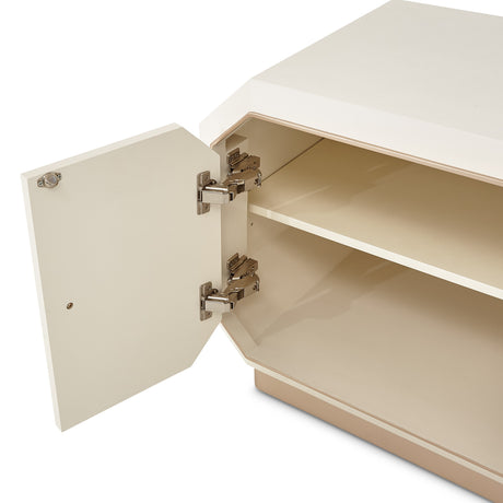 La Rachelle Medium Champagne Media Cabinet from Michael Amini - Luna Furniture