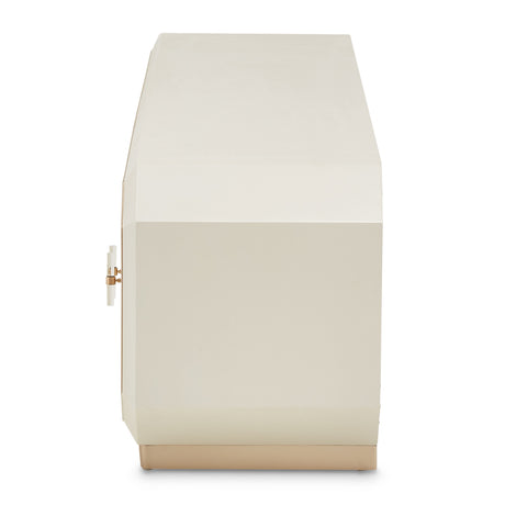 La Rachelle Medium Champagne Media Cabinet from Michael Amini - Luna Furniture