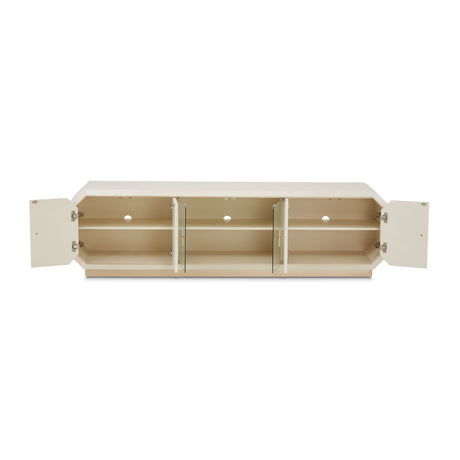La Rachelle Medium Champagne Media Cabinet from Michael Amini - Luna Furniture