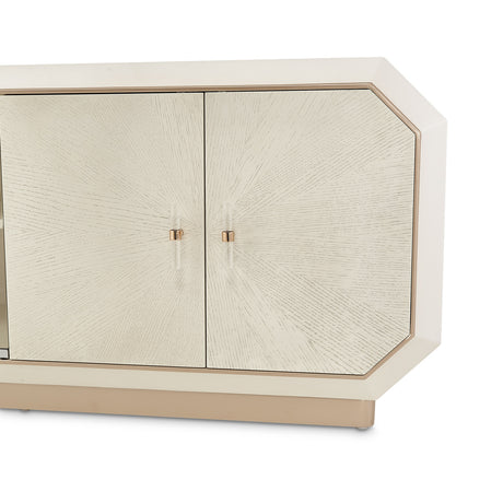 La Rachelle Medium Champagne Media Cabinet from Michael Amini - Luna Furniture