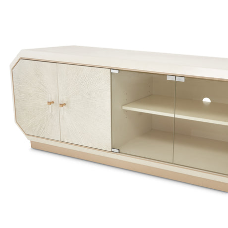 La Rachelle Medium Champagne Media Cabinet from Michael Amini - Luna Furniture