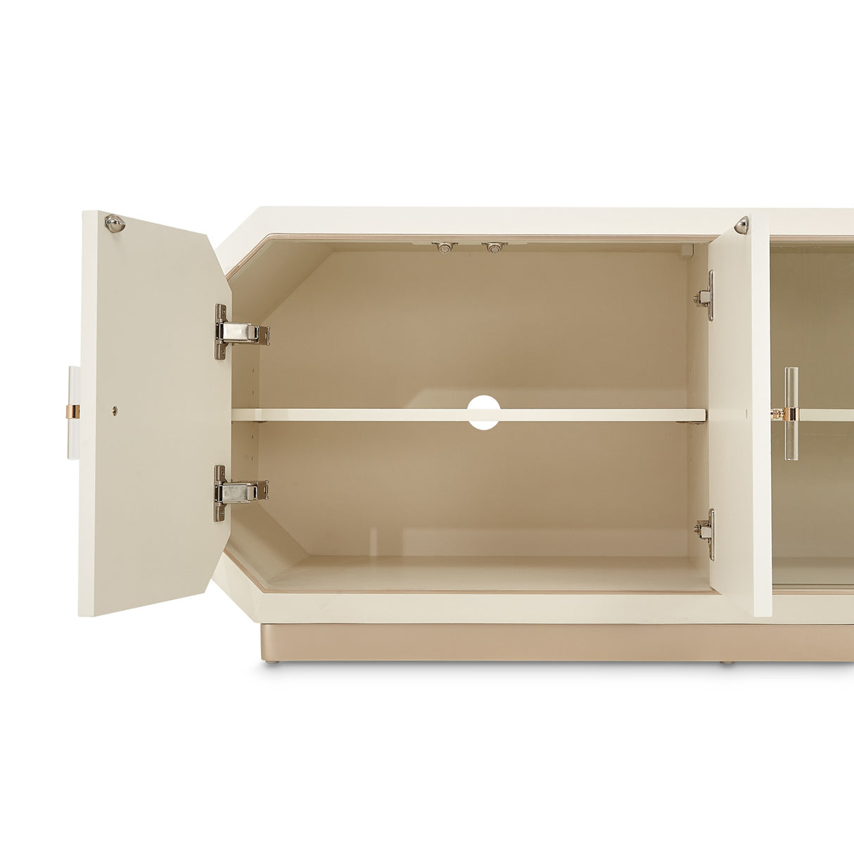 La Rachelle Medium Champagne Media Cabinet from Michael Amini - Luna Furniture