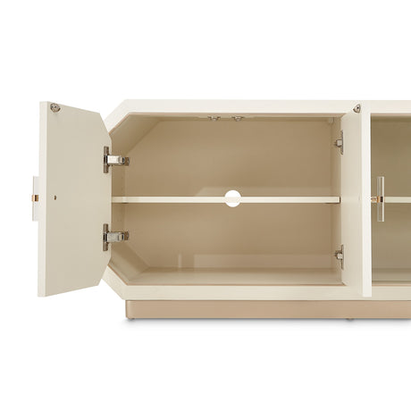 La Rachelle Medium Champagne Media Cabinet from Michael Amini - Luna Furniture