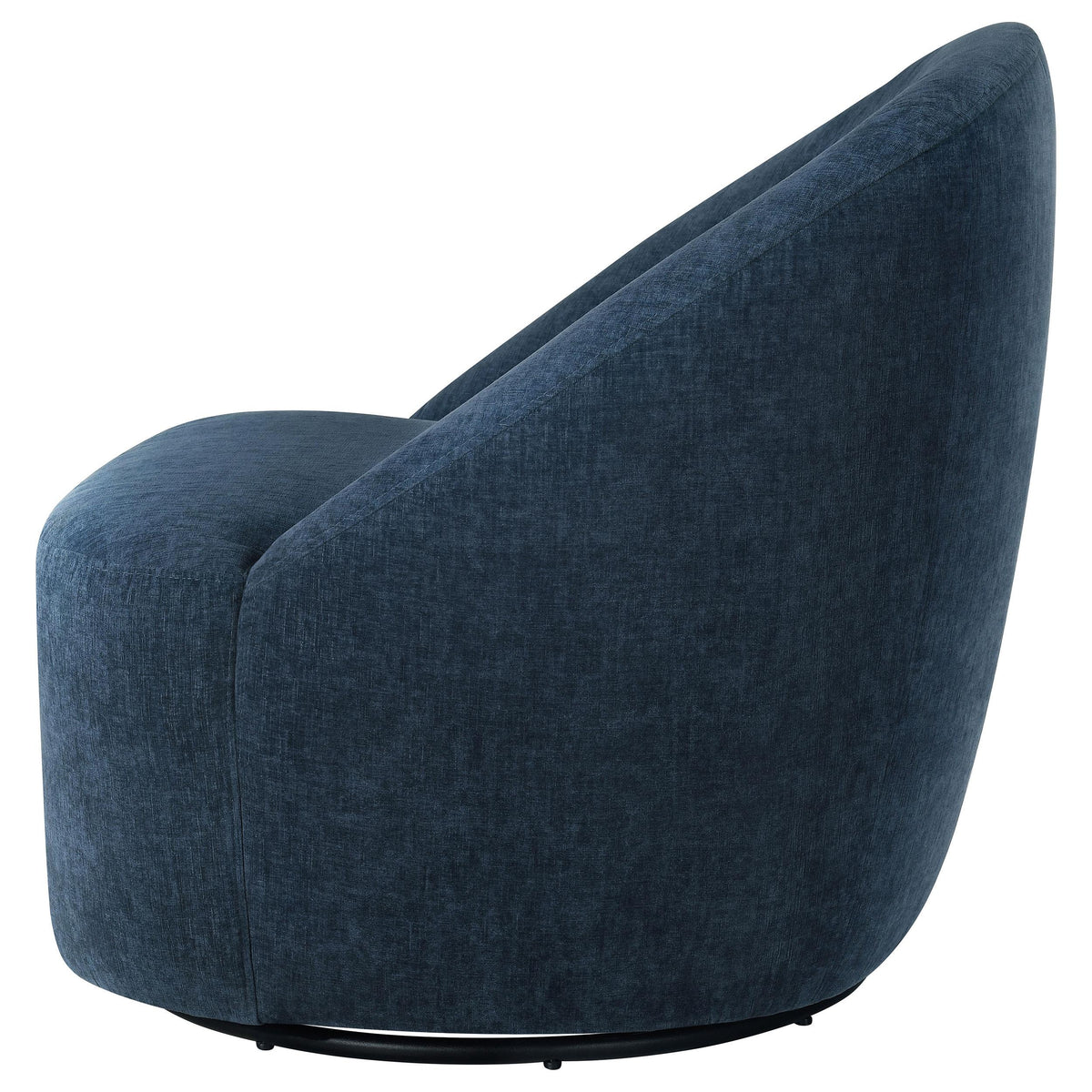 Leon Navy Upholstered Barrel Swivel Accent Chair from Coaster - Luna Furniture