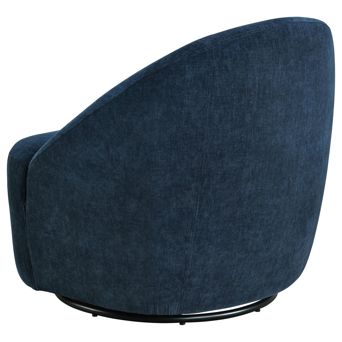 Leon Navy Upholstered Barrel Swivel Accent Chair from Coaster - Luna Furniture