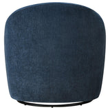 Leon Navy Upholstered Barrel Swivel Accent Chair from Coaster - Luna Furniture