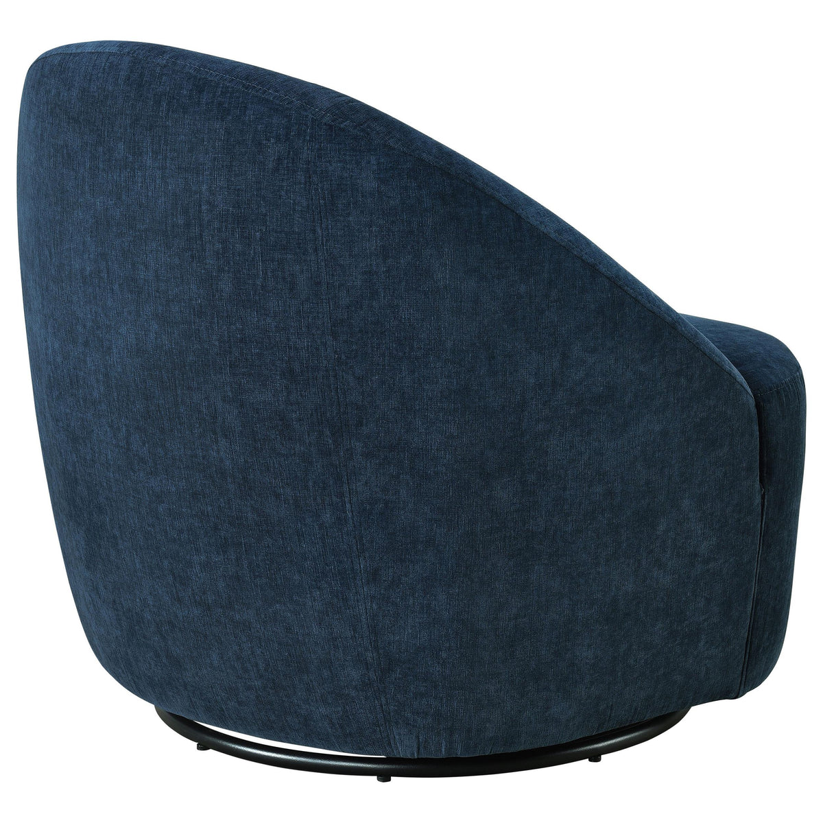 Leon Navy Upholstered Barrel Swivel Accent Chair from Coaster - Luna Furniture