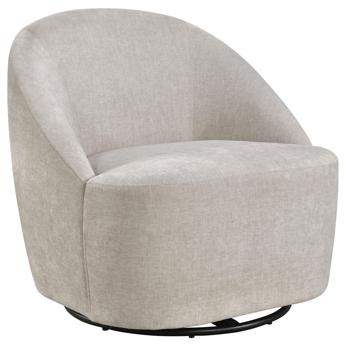 Leon Chenille Upholstered Swivel Accent Chair Beige from Coaster - Luna Furniture