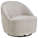 Leon Chenille Upholstered Swivel Accent Chair Beige from Coaster - Luna Furniture