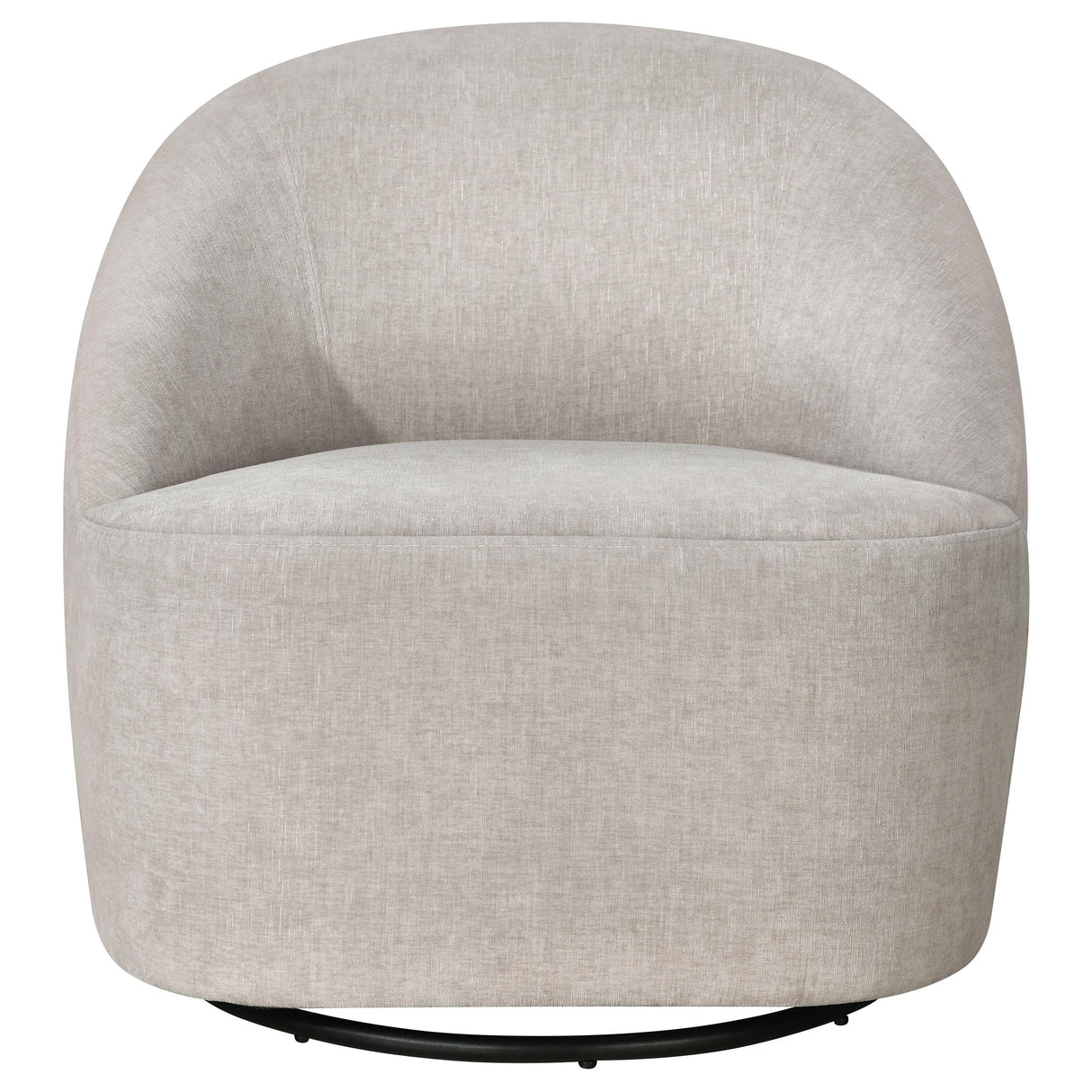 Leon Chenille Upholstered Swivel Accent Chair Beige from Coaster - Luna Furniture