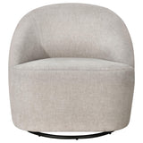 Leon Chenille Upholstered Swivel Accent Chair Beige from Coaster - Luna Furniture