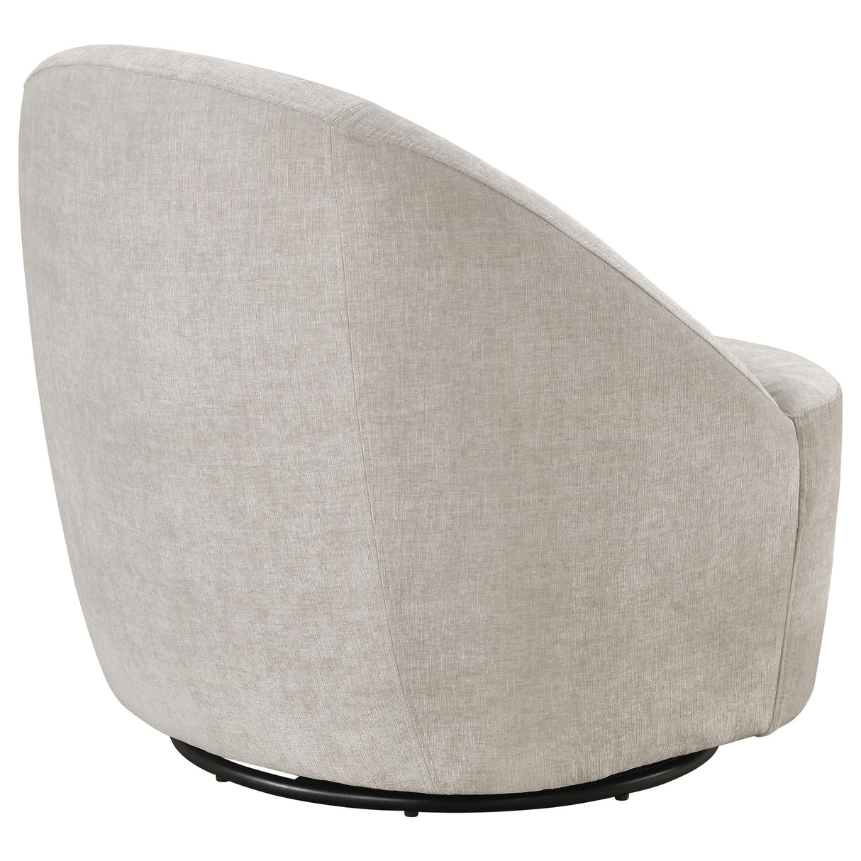 Leon Chenille Upholstered Swivel Accent Chair Beige from Coaster - Luna Furniture
