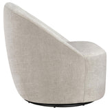 Leon Chenille Upholstered Swivel Accent Chair Beige from Coaster - Luna Furniture
