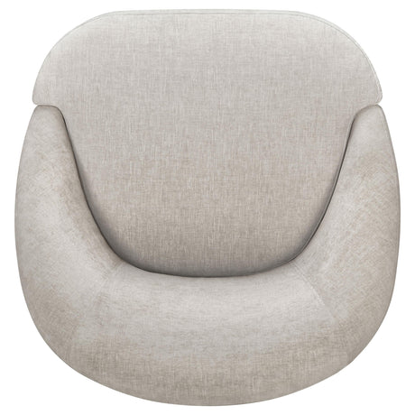 Leon Greige Chenille Upholstered Swivel Accent Chair Beige from Coaster - Luna Furniture