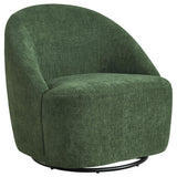 Leon Green Chenille Upholstered Swivel Accent Chair from Coaster - Luna Furniture