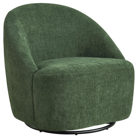 Leon Green Chenille Upholstered Swivel Accent Chair from Coaster - Luna Furniture