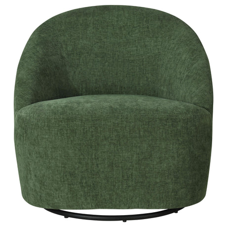Leon Green Chenille Upholstered Swivel Accent Chair from Coaster - Luna Furniture