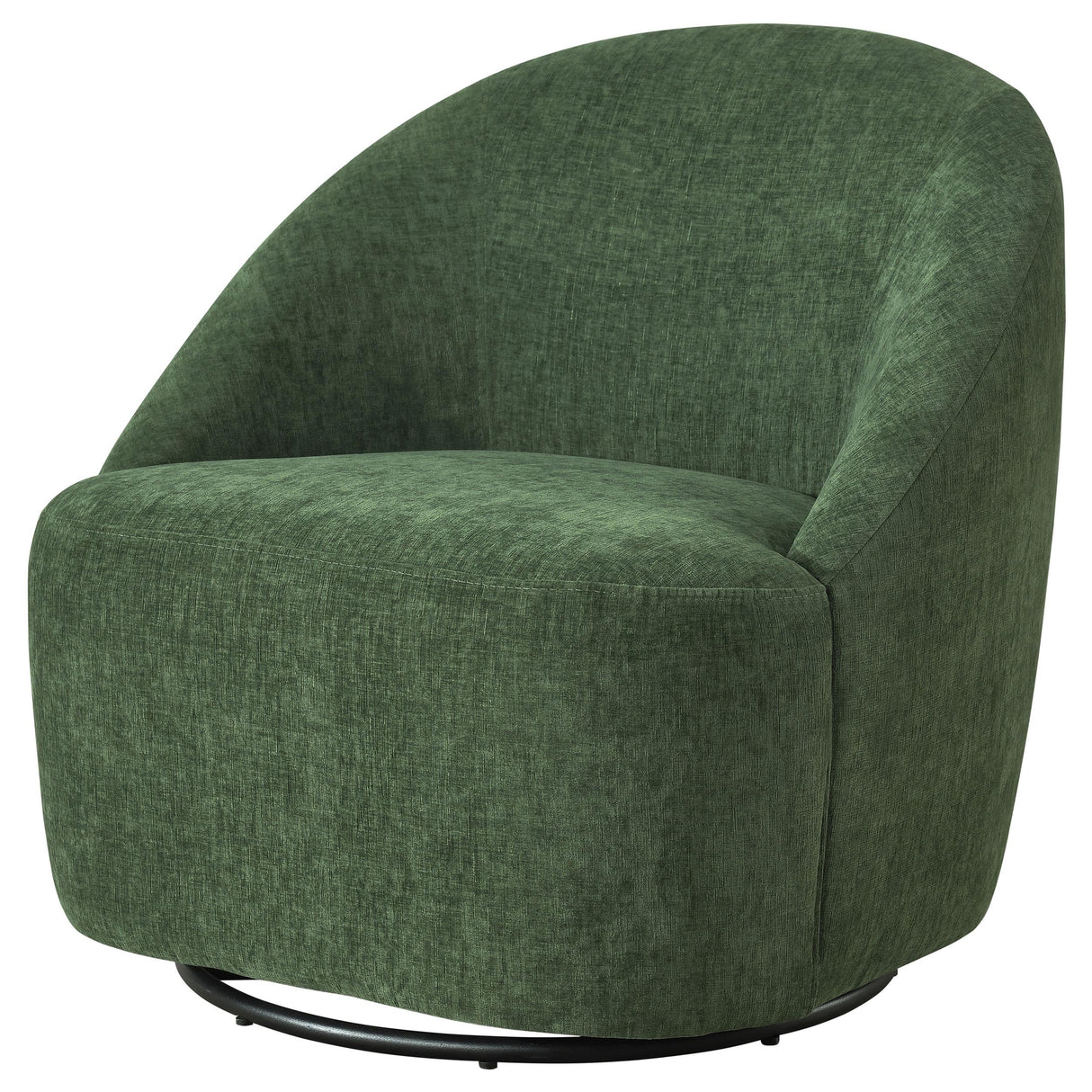 Leon Green Chenille Upholstered Swivel Accent Chair from Coaster - Luna Furniture