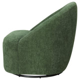 Leon Green Chenille Upholstered Swivel Accent Chair from Coaster - Luna Furniture