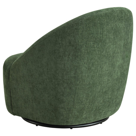 Leon Green Chenille Upholstered Swivel Accent Chair from Coaster - Luna Furniture