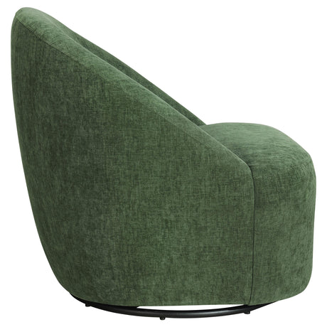 Leon Green Chenille Upholstered Swivel Accent Chair from Coaster - Luna Furniture