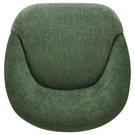 Leon Green Chenille Upholstered Swivel Accent Chair from Coaster - Luna Furniture