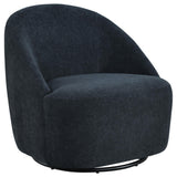 Leon Black Chenille Upholstered Swivel Accent Chair from Coaster - Luna Furniture