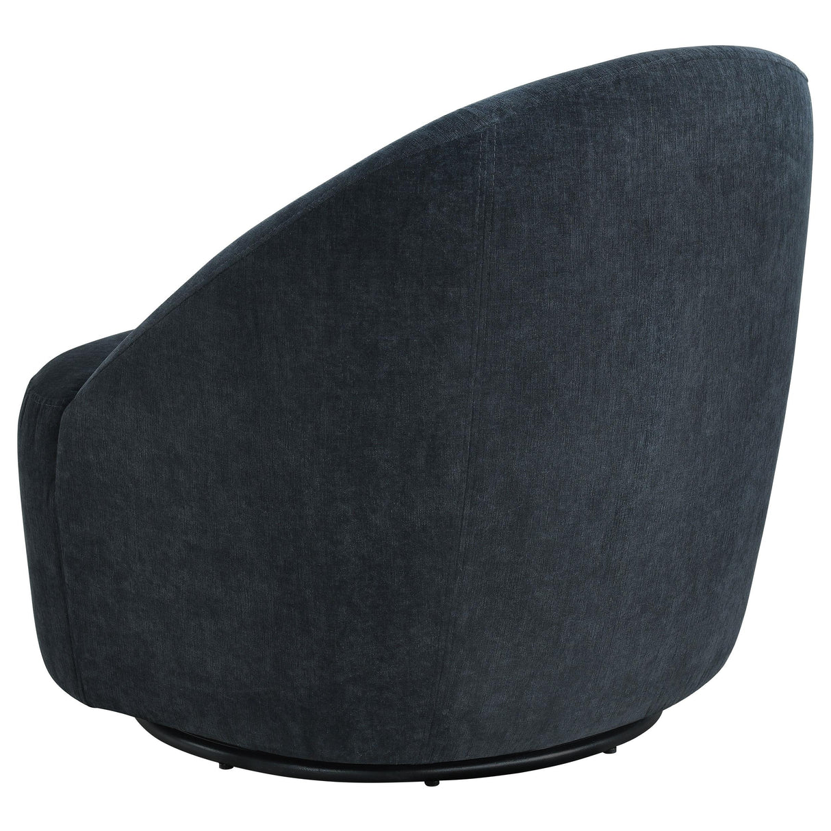 Leon Black Chenille Upholstered Swivel Accent Chair from Coaster - Luna Furniture