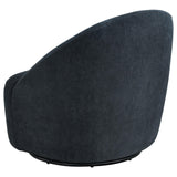 Leon Black Chenille Upholstered Swivel Accent Chair from Coaster - Luna Furniture