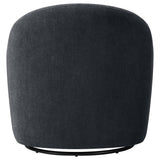 Leon Black Chenille Upholstered Swivel Accent Chair from Coaster - Luna Furniture