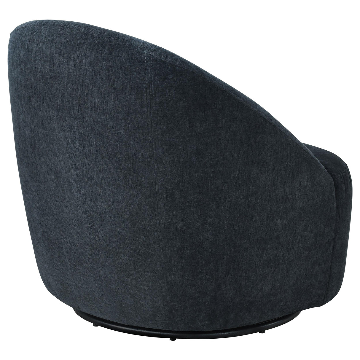 Leon Black Chenille Upholstered Swivel Accent Chair from Coaster - Luna Furniture
