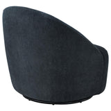 Leon Black Chenille Upholstered Swivel Accent Chair from Coaster - Luna Furniture