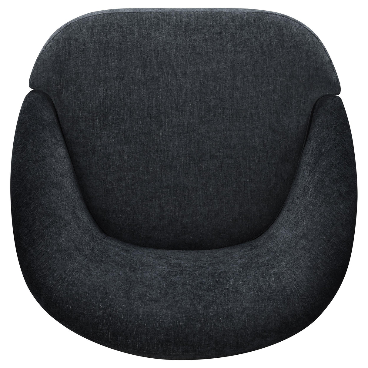 Leon Black Chenille Upholstered Swivel Accent Chair from Coaster - Luna Furniture