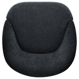 Leon Black Chenille Upholstered Swivel Accent Chair from Coaster - Luna Furniture