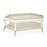 La Rachelle Medium Champagne Hexagon Cocktail Table from Michael Amini - Luna Furniture