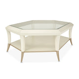 La Rachelle Medium Champagne Hexagon Cocktail Table from Michael Amini - Luna Furniture