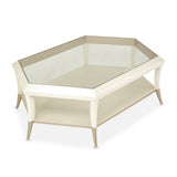 La Rachelle Medium Champagne Hexagon Cocktail Table from Michael Amini - Luna Furniture