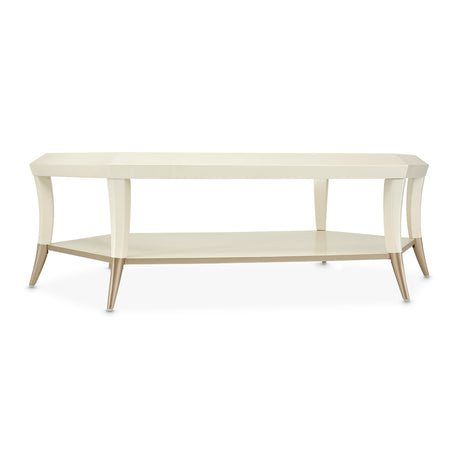 La Rachelle Medium Champagne Hexagon Cocktail Table from Michael Amini - Luna Furniture