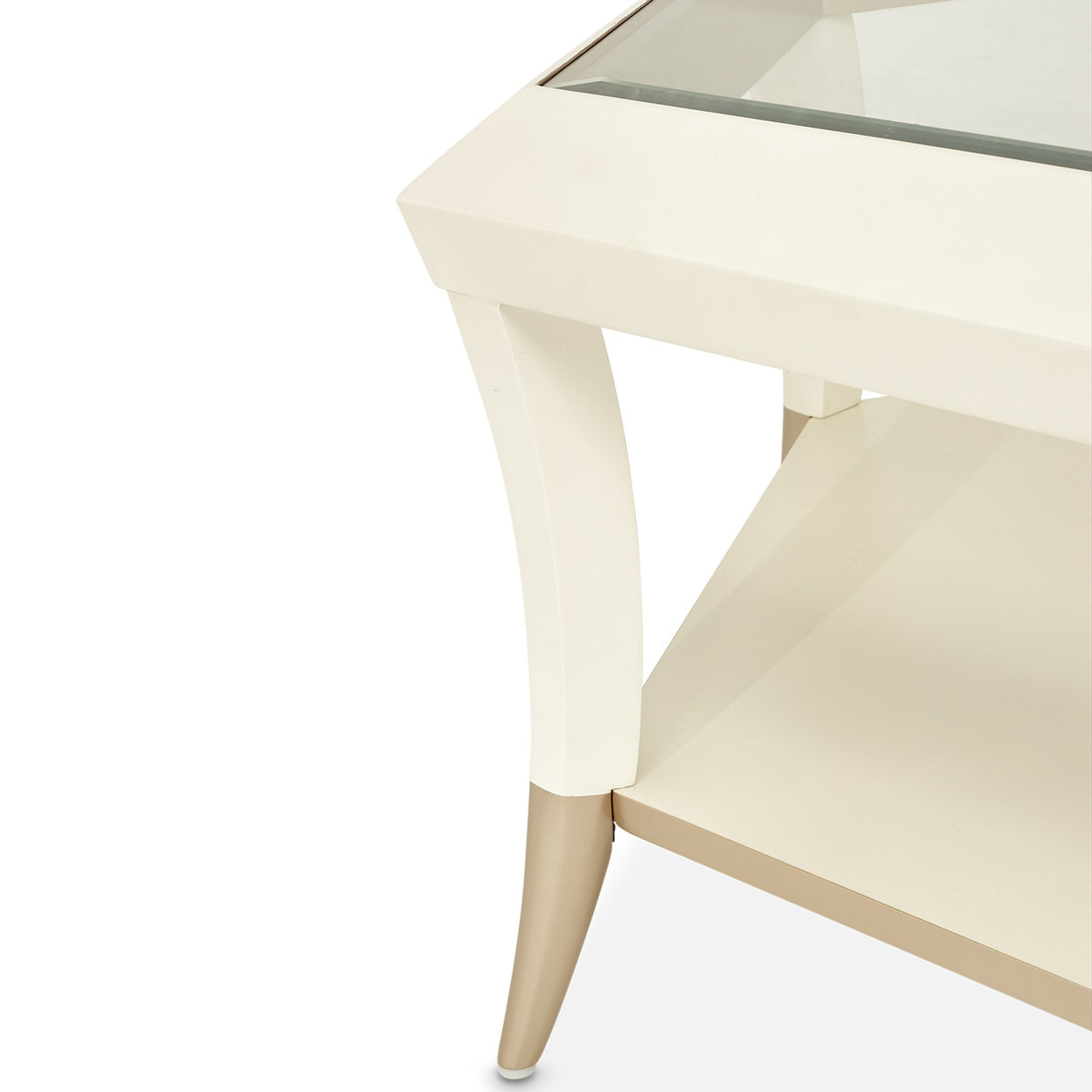 La Rachelle Medium Champagne Hexagon Cocktail Table from Michael Amini - Luna Furniture