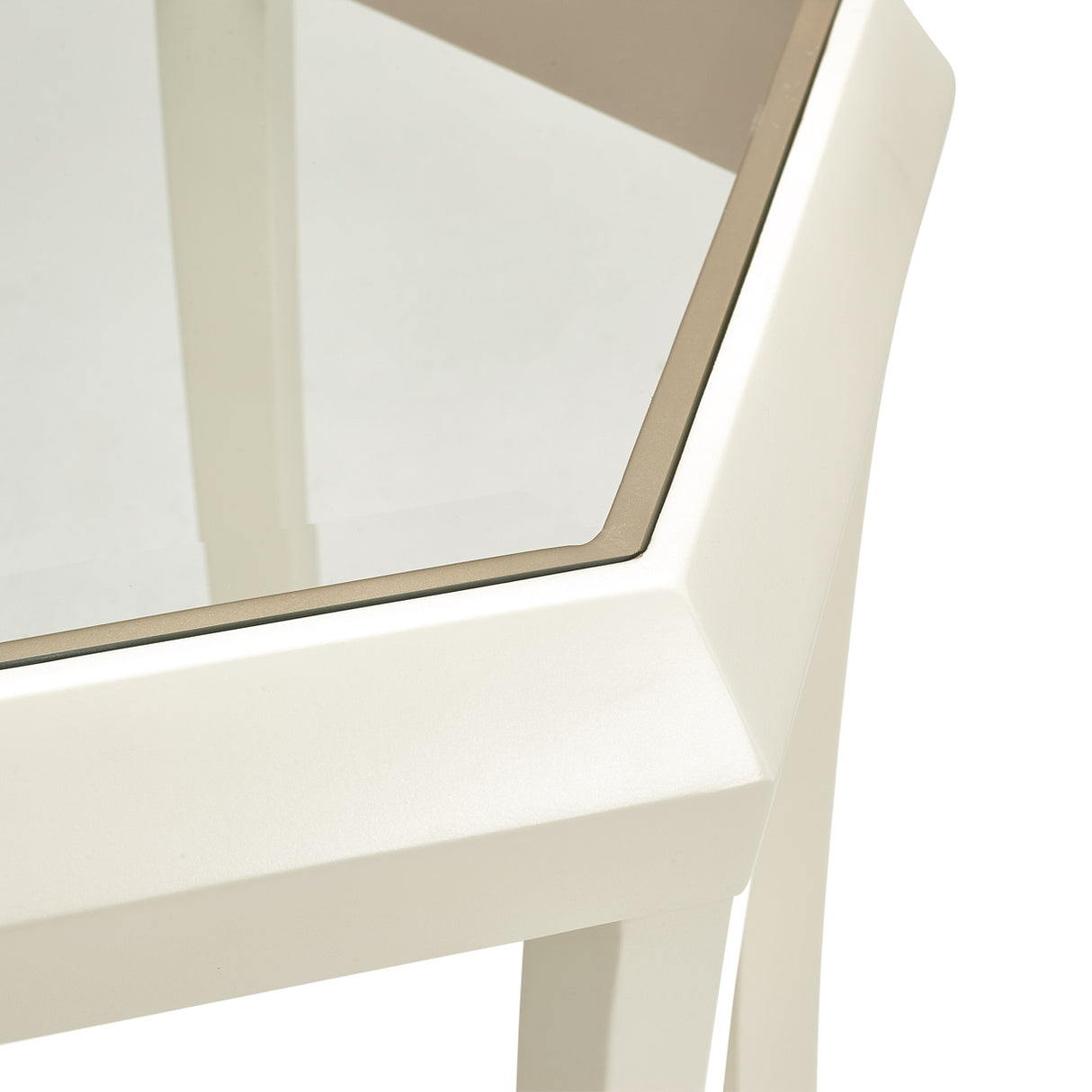 La Rachelle Medium Champagne Hexagon Cocktail Table from Michael Amini - Luna Furniture