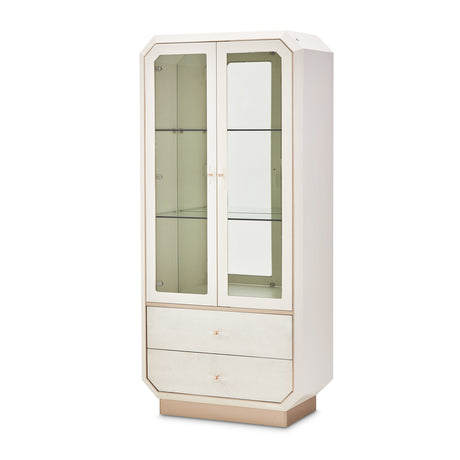 La Rachelle Medium Champagne Display Cabinet With Led Lighting from Michael Amini - Luna Furniture
