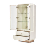 La Rachelle Medium Champagne Display Cabinet With Led Lighting from Michael Amini - Luna Furniture