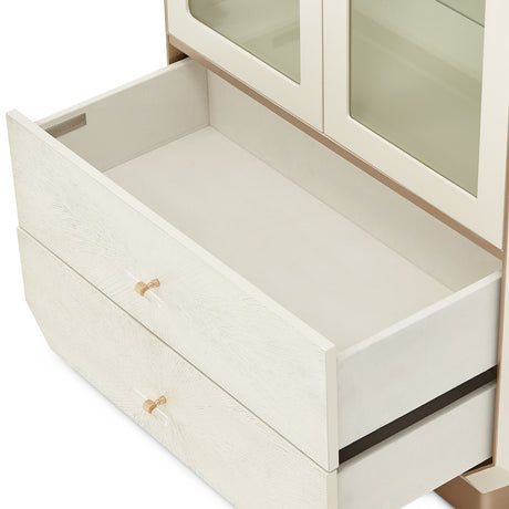 La Rachelle Medium Champagne Display Cabinet With Led Lighting from Michael Amini - Luna Furniture