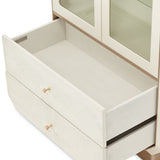 La Rachelle Medium Champagne Display Cabinet With Led Lighting from Michael Amini - Luna Furniture